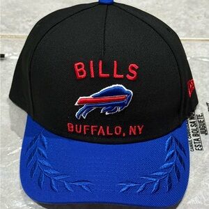 New Era Buffalo Bills Black & Blue Embroidered Logo Cap
